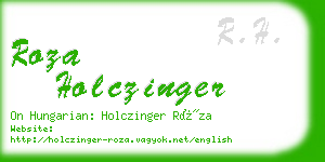 roza holczinger business card